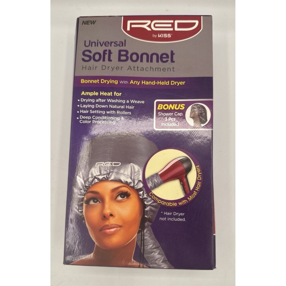 Red by KISS Universal Soft Bonnet Hair Dryer Attachment For Handheld Blow Dryers